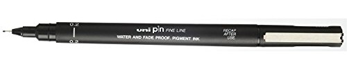 Uniball Pin Drawing Pen 0.2mm - Color: Black by uni-ball