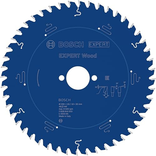 Bosch Professional 1x Kreissägeblatt Expert for Wood (Holz, Sägeblatt Ø 200 x 30 x 2,8 mm, 48 Zähne, Zubehör Kreissäge)