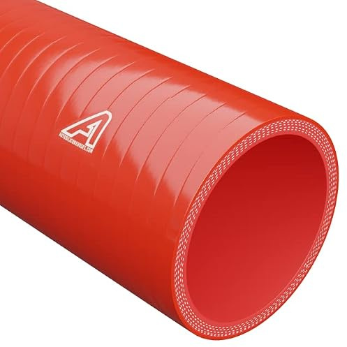 54mm (2 1/8) Internal Diameter Red Silicone Radiator Straight Hose 1 Metre Length Universal Tube