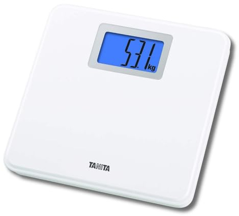 Tanita HD-662 Digital Weight Scale (White) - Japan Technology Bathroom Scale with 330 lb Weight Capacity - 2 Blue Backlit Large LCD Display - Accurate, Durable, Step-On Operation