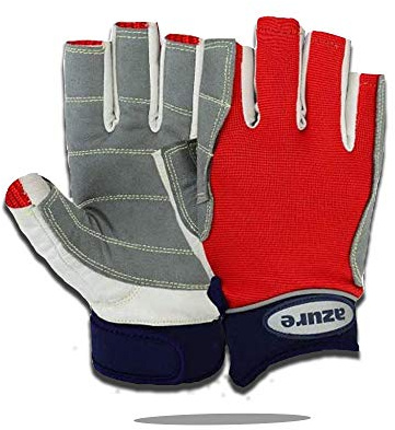 Azure sailing Gloves STOPWATCH FRIENDLY STRONG STITCHING-C/F=XS-XXL RED (XL)