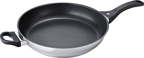Bosch HEZ390250 Zubehör für Kochfelder, Systempfanne Ø 28 / 34 cm, Edelstahl, für Kochfelder mit PerfectFry, Made in Germany, Grau