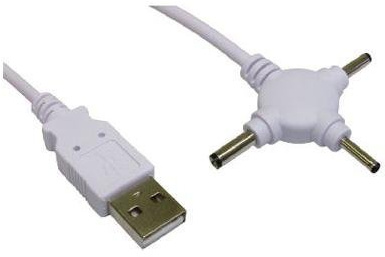 Cable-Tex USB to Triple DC Power Jack Cable Lead 5V 500 mA
