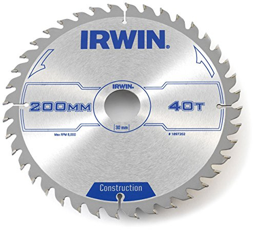IRWIN IRW1897202 200 x 30mm 40-Teeth Circular Saw Blade with ATB Tooth Grind