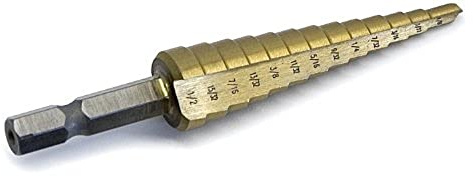 Titan herramientas 16501 1/8 a 1/2 # 1 paso broca
