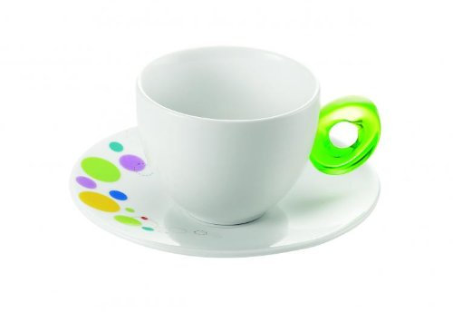 Guzzini 27820052 Colori/Decori Vari Set 6 Tazzine da Caffe' con Piattino