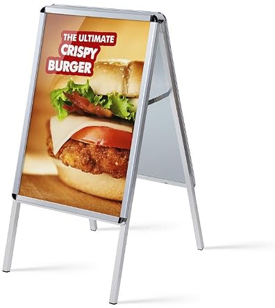 Kundenstopper Alu 50x70cm Plakatständer beidseitig mit Schutzfolien Kundenstopper