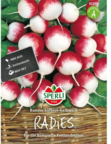 Sperli 82161 Radieschen Rundes halbrot-halbweiß (Radieschensamen)