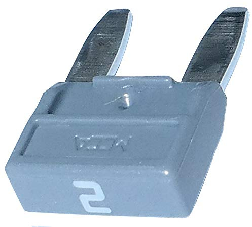 AERZETIX - 10 Fusibili Piatti Mini - 2A - Grigio - 11,9mm - 6V 12V 24V 36V - C10288