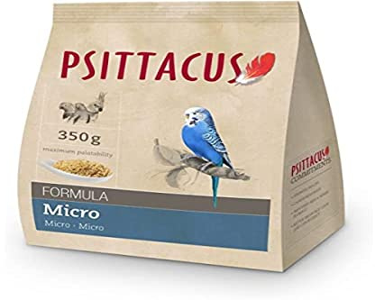 Psittacus Micro 350 g | Pienso Completo para Periquitos, Ninfas y Periquitos Australianos | Alimento Premium para Aves, 100% no-GMO