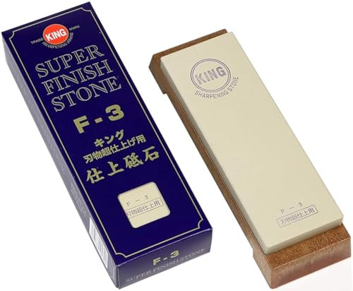 Pierre à Aiguiser Japonaise King Finishing Stone F-3 Grain #4000 avec Support Affutage Aiguisage Couteau Outil