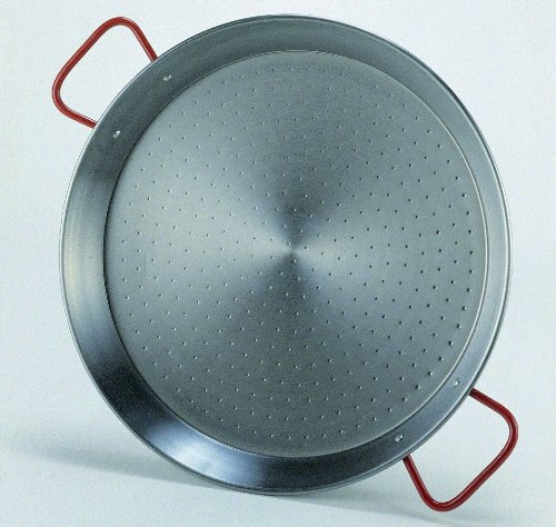 Plat à paëlla professionnel en acier poli - Diamètre 900mm