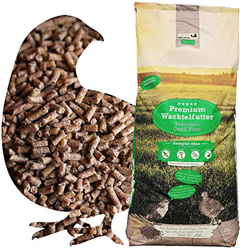 wachtelgold Legekorn Basis 25kg Legefutter für Wachteln | Alleinfutter für Wachteln mit 2mm Pellets – unterstützt Legeleistung, Eierschalen & Verdauung, ohne Zusätze