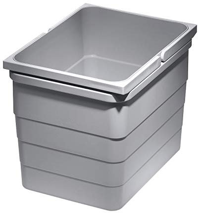 SOTECH eins2vier Abfallsammler Höhe: 220 mm Volumen 12 Liter 230 x 306 mm alugrau 5170.10 Mülleimer Abfalleimer Abfalltrenner