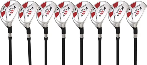 Majek Senior golfklubbor för damer All True Hybrid Set 55+ år kvinnor högerhand dam komplett set som inkluderar: #4, 5, 6, 7, 8, 9, PW + SW Lady Flex högerhänt ny verktygsklubb