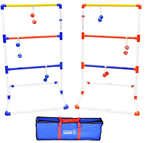 GoSports Premium Leiter-Wurfspiel mit 6 Bolos und Tragetasche