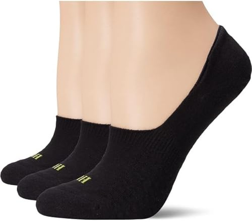 HUE Dam Hue kvinnors luftkudde Ultra Low Liner sportstrumpor, 3 par paket luftkudde foder 3-pack, svart, 9-11 (3-pack), Svart, en storlek