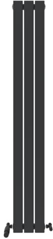 iBathUK Apex Tall Vertical Radiator, Single Flat Panel Radiators, 1600x228mm Slim Radiator, Wall Mounted for Bathroom,Kitchen,Living Room- Anthracite