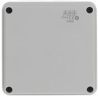 ABB IP55 Junction Box • Waterproof Electric Cable Connector Unit • Shockproof Adaptable Electric Box • Indoor/Outdoor Box • 100 x 100 x 50mm