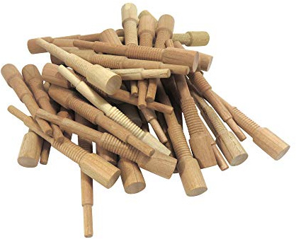 Miller Dowels 1X Dowel Pins 2 3/4 Long 3/8 Diameter Cap Cherry (Bag 40)