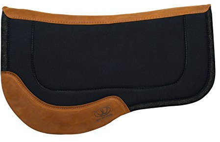 Weaver Leather Canvas Trail Saddle Pad with Wool Felt Bottom, Black, 29 x 34