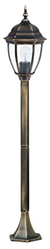 RABALUX 8385 Toronto Wegeleuchte, Metall, E27, antik-gold, 20.5 x 20.5 x 113 cm