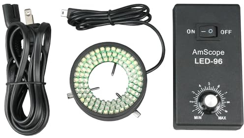 AmScope 96 LED Ring Light For Single Zoom Microscopes