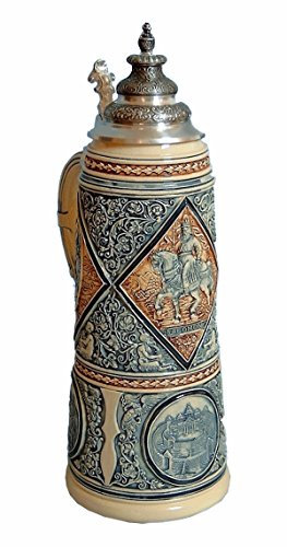 KING Bierkrug König Salomon Prachthumpen Replikat von 1875 Seidel 2 Liter Bierseidel, Limität 2006