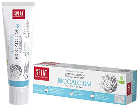 Pasta de dientes SPLAT® Biocalcium | Restauración del esmalte y blanqueamiento delicado | No contiene SLES ni flúor, 100 ml