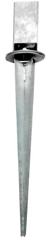 Connex HV4277 Einschlagbodenhülsen verstellbar nach allen Seiten, 71 x 71 x 150 x 750 mm, feuerverzinkt