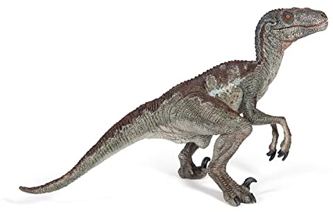 Papo - Statuetta Dinosauro Velociraptor Realistica - 3 Anni + - Collezione Cretaceo - Gioco Educativo Dinosauro Carnivoro - Idea Regalo Giocattolo Bambina Bambino - 9.8 Cm X 7 Cm X 9.5 Cm