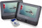 Salora DVP7048TWIN Lettore Dvd Portatile Con 2 Schermo 7 HD schermi per Auto e Bambini, Batteria 2 Ore, USB/SD, Telecomando, Cuffie, monitor poggiatesta auto Supporto, Lettore CD, Uscita AV