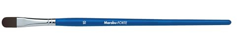 Marabu Forte, Misura 10, Pelo Sintetico in Legno Certificato FSC, Pennello a Lingua di Gatto per superfici ruvide e Tecniche di stuccatura, 01880000010, Wood, Blue
