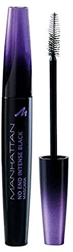 Manhattan No End Mascara, Wimperntusche in Tiefschwarz für endlos lange Wimpern mit ultimativem Volumen, Farbe Intense Black 1010Z, 1 x 8ml