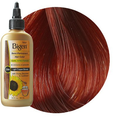 Bigen Semi Permanent Hair Color, Light Copper Brown, 1 Count, 3 Fl Oz (Pack of 1)