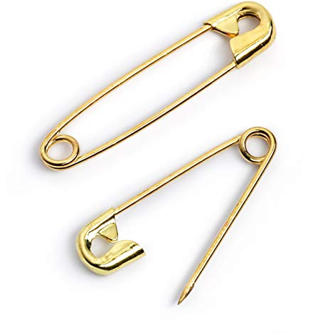 Prym 071139 Sicherheitsnadeln, Nr.1, 27mm, goldfarbig, 1000 STK.