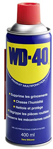 WD-40 • Produit Multifonction • Aérosol Classique • Sans Silicone • Non Conducteur • Compatible Plastiques, Caoutchoucs, Tous Métaux • 400 ml