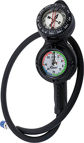 Cressi Konsolen Console 3 Compass+Depth Gauge+Pressure Gauge Bar, KC764460