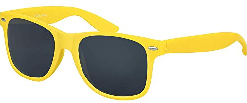 Balinco Solglasögon UV400 CAT 3 CE Gummi - med fjädergångjärn för män & kvinnor (gul - rök)