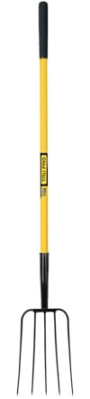 Truper TruPro Garden Manure Fork, 5 Tines, 50-Inch Fiberglass Handle with 9-Inch Grip, 9-Inch Tine Width - Pitchfork for Compost - Broadfork for Gardening (Model 30323)