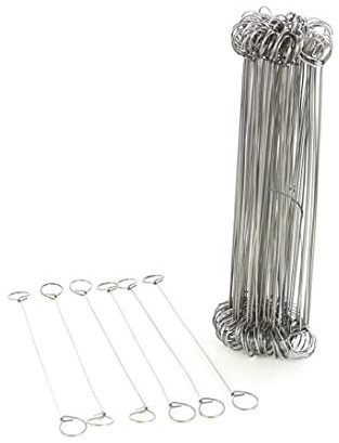 bambus-discount.com Bindedraht aus Edelstahl 100 Stück im Pack zur Sichtschutz Befestigung - 18cm Langer Metalldraht Befestigungsdraht für Sichtschutzmatten