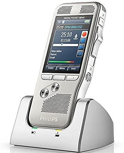 Philips DPM 8100 Pocket Memo Digitales Diktiergerät, Schiebeschalter