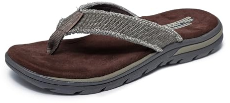 Skechers Supreme Bosnia, Tongs homme - Marron (Choc), 43 EU (9 UK) (10 US)