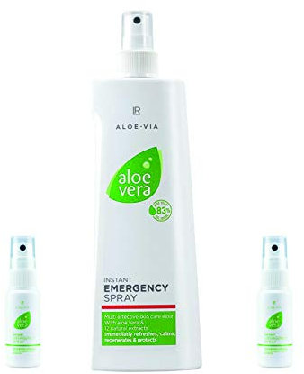 LR Aloe Vera - spray d’urgence - 400 ml incluant un lot de 2 recharges pour le voyage (non rechargé)