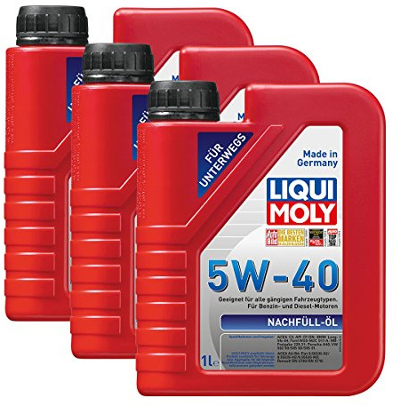 3x LIQUI MOLY 1305 Nachfüll Öl Motoröl 5W-40 1L
