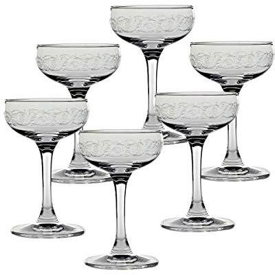 Likörschale 6er-Set Eierlikör Schnapsglas Kelche 75ml Kristalglas Panto Floral
