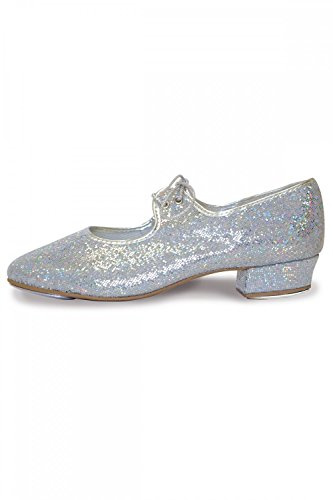 Roch Valley Claquettes à Talons Bas pailletées 30 Hologramme Argent