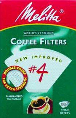 Melitta 624102#4 Lot de 9 filtres à café blancs 100 pièces