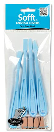 Sofft Artist Tools by GOLDEN, Knives and Covers - Mixed, Pack of 12, Professional Artist Pastels
