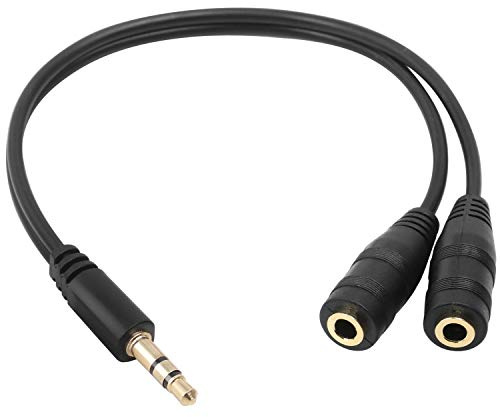 TRIXES 3,5-mm-Klinken-Splitter, Audio-Kopfhörer-Splitterkabel, 2-Weg-Splitter